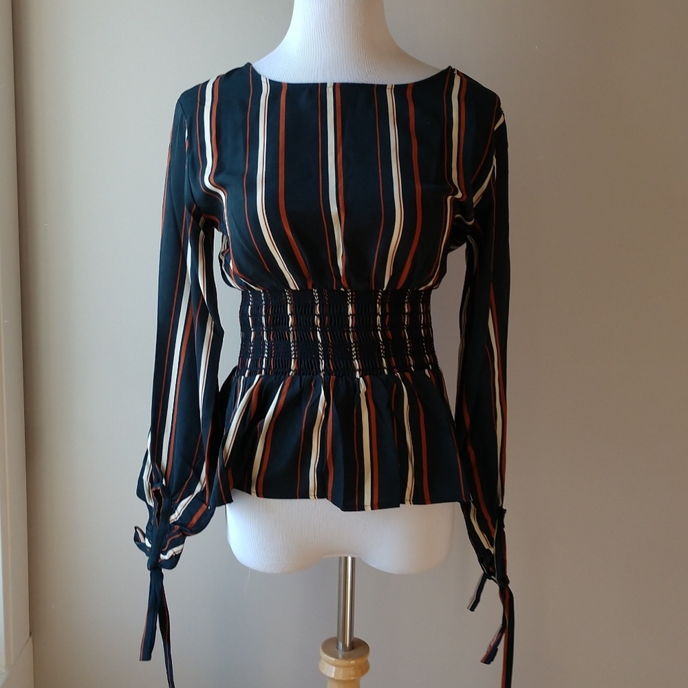 Green Striped Top - Picture 3 of 7